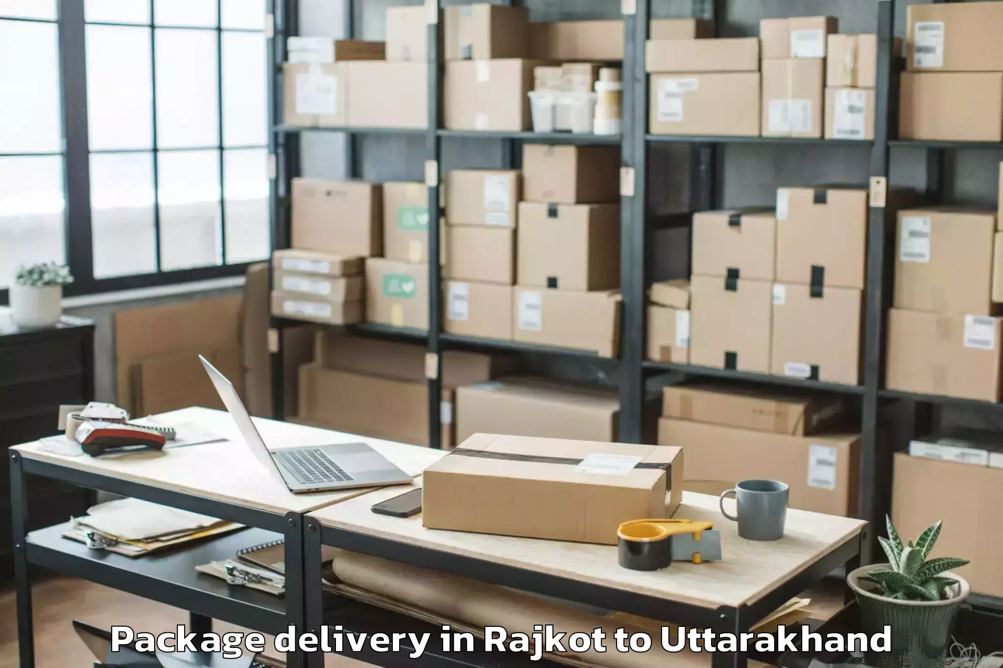 Book Rajkot to Lalkuan Package Delivery Online